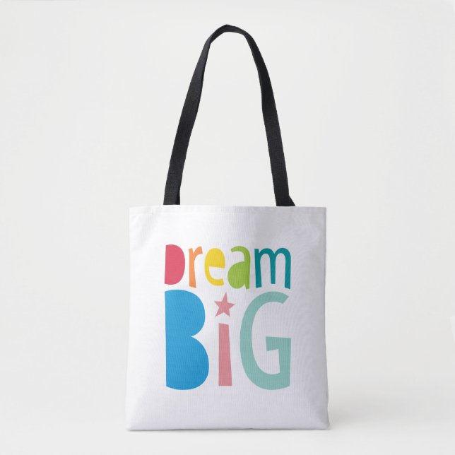 Tote Bag ENFANTS CITER coloré arc-en-ciel audacieux rêve br (Devant)