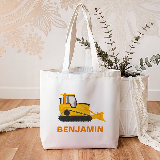 Tote Bag Enfants de construction Bulldozer (Créateur téléchargé)