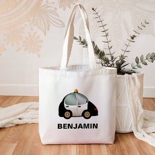 Tote Bag Enfants de voiture de police noire