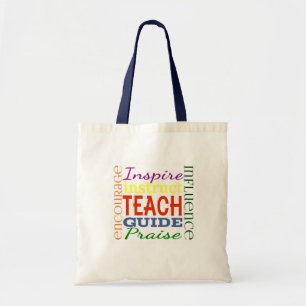 Tote Bag Enfants d'école de professeurs d'image de mot de