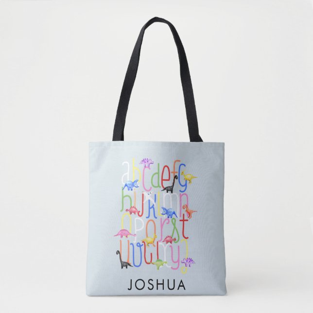 Tote Bag Enfants Dinosaure d'aquarelle Alphabet Dinosaur av (Devant)