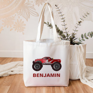 Tote Bag Enfants du camion monstre rouge