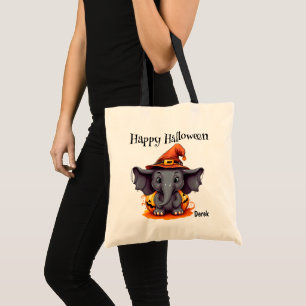 Tote Bag Enfants Eléphants mignons Halloween Trick ou Treat