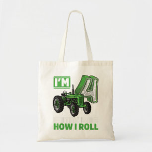 Tote Bag Enfants Green Farm Tracteur 4e anniversaire 4 an F