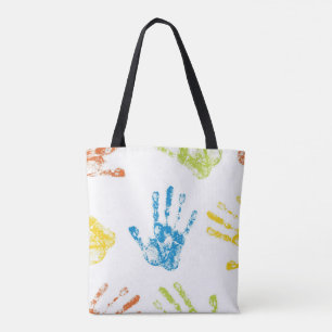 Tote Bag Enfants Handprints en peinture