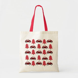 Tote Bag Enfants Jouet rouge Voiture Arbre de Noël