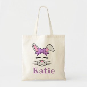Tote Bag Enfants lapin de Pâques personnalisé