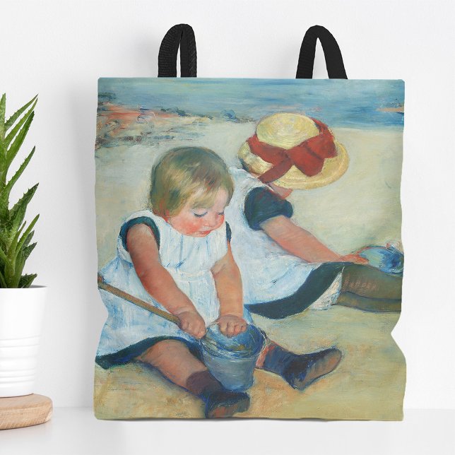Tote Bag Enfants sur la plage | Mary Cassatt (Créateur téléchargé)