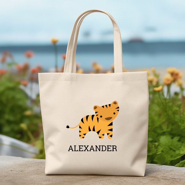 Tote Bag Enfants Tiger Cute Personnalisé (Créateur téléchargé)