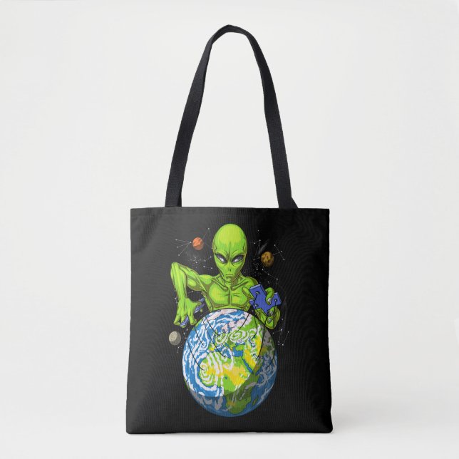 Tote Bag Enlèvement Alien Planète spatiale Conspiration OVN (Devant)