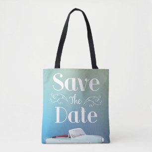 Tote Bag Enregistrer la date Vintage voiture classique