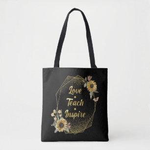 Tote Bag Enseignant à l'école Apprendre l'amour inspire l