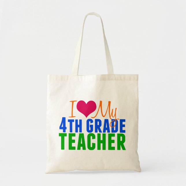 Tote Bag Enseignant de 4e année (Devant)