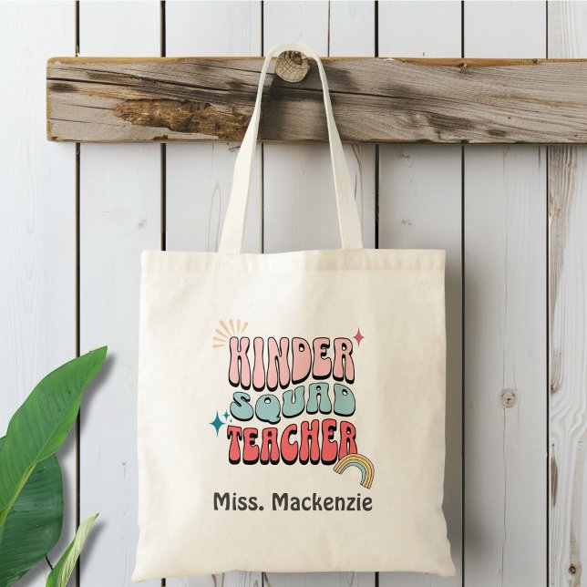 Tote Bag Enseignant de l'équipe de Kinder personnalisé (Créateur téléchargé)