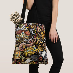 Tote Bag Enseignant - École grande Fourre-tout - Voir retou