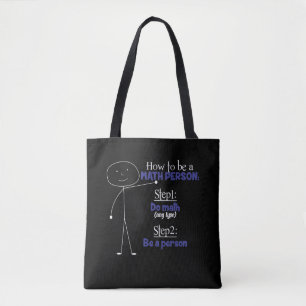 Tote Bag Enseignant en mathématiques des personnes amusant