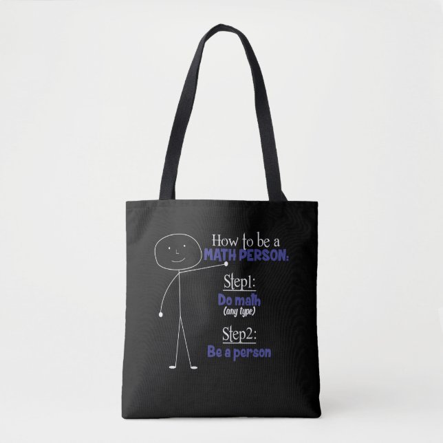 Tote Bag Enseignant en mathématiques des personnes amusante (Devant)