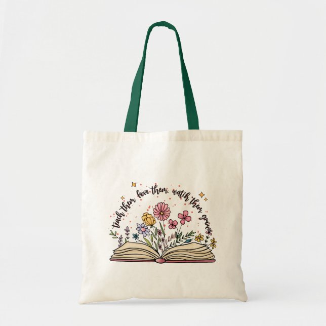 Tote Bag Enseignant fleur sauvage (Devant)