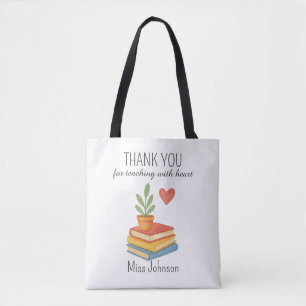 Tote Bag Enseignant Merci - Cadeau d'appréciation du coeur