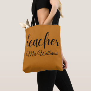 Tote Bag Enseignant personnalisé en terre cuite