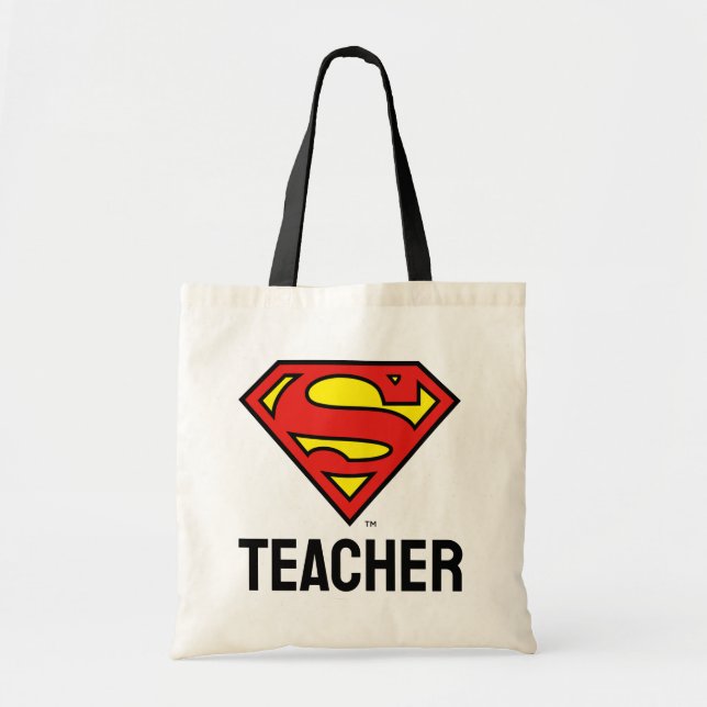 Tote Bag Enseignant Superman S-Shield | Logo Superman (Devant)