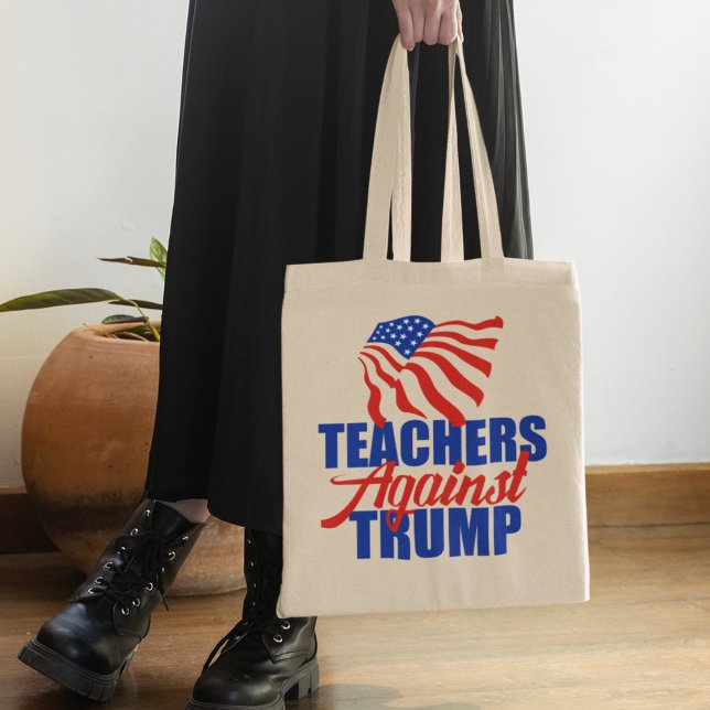 Tote Bag Enseignants contre Trump Élection 2024 Politique (Créateur téléchargé)