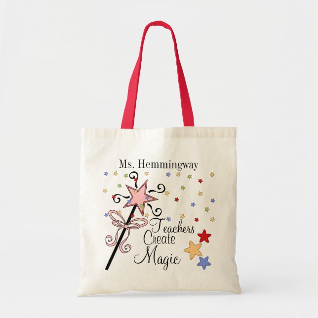 Tote Bag Enseignants Créer une magie Révisée (Devant)