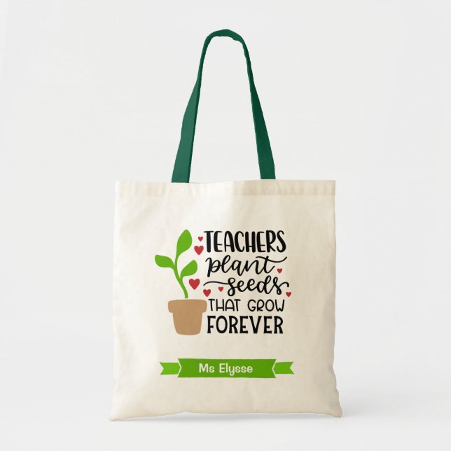 Tote Bag Enseignants Graines Plantes Qui Croissent Pour Tou (Devant)