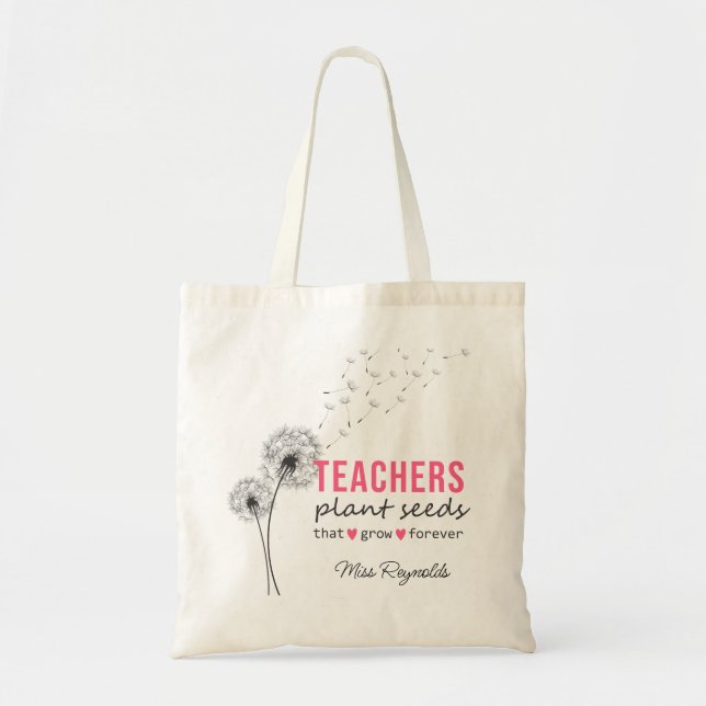 Tote Bag Enseignants Graines Plantes Qui Croissent Pour Tou (Devant)