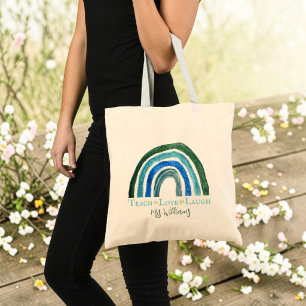 Tote Bag Enseigner Amour Rire Arc-en-ciel Remerciement Ense