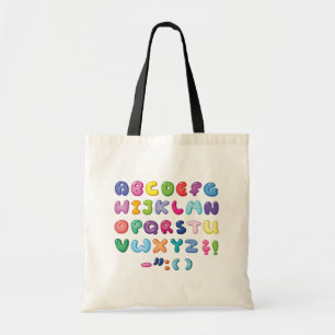 Tote Bag Ensemble d'alphabet de bulle