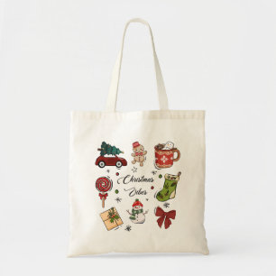 Tote Bag Ensemble d'autocollants de vacances pour Noël