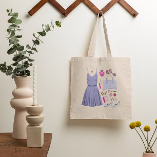 Tote Bag Ensemble de mode violet lavande féminin