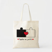 Ensemble Nous Formons Un Cœur De Puzzle Couple
