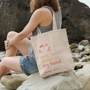 Tote Bag Enterrement de vie de jeune fille à la plage Cad