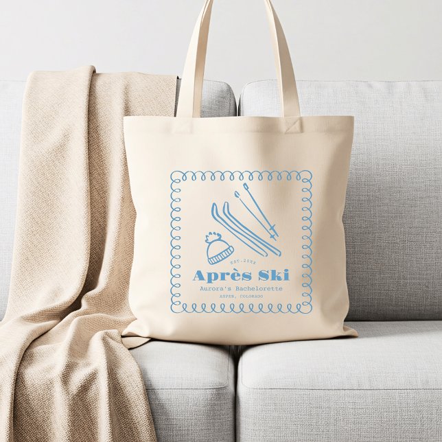 Tote Bag Enterrement de vie de jeune fille Après Ski hivern (Créateur téléchargé)