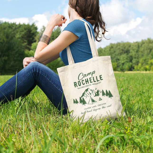 Tote Bag Enterrement de vie de jeune fille Camping Moderne (Créateur téléchargé)
