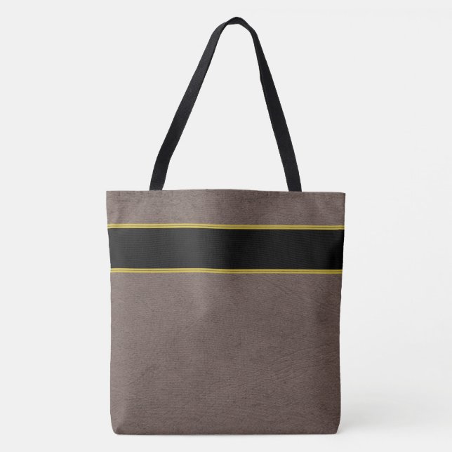 Tote Bag Entreprise professionnelle Faux Cuir Bande Or (Devant)