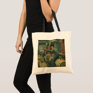 Tote Bag Entreprise vintage, Vins De Corking Barils De Vins