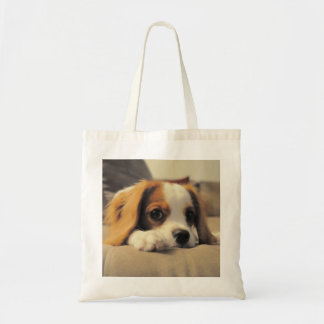 Tote Bag Épagneul cavalier du Roi Charles caressant