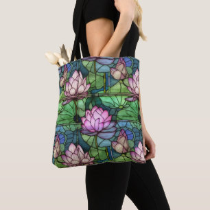 Tote Bag Épaule de Lotus en verre tendu Fourre-tout