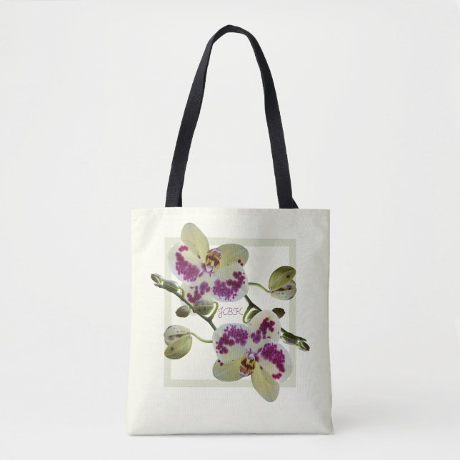 Tote Bag Épaule faite sur commande Fourre-tout d'orchidées (Devant)