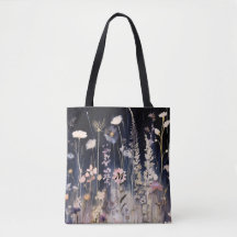 Épaules fleurs sauvages d'aquarelle Fourre-tout