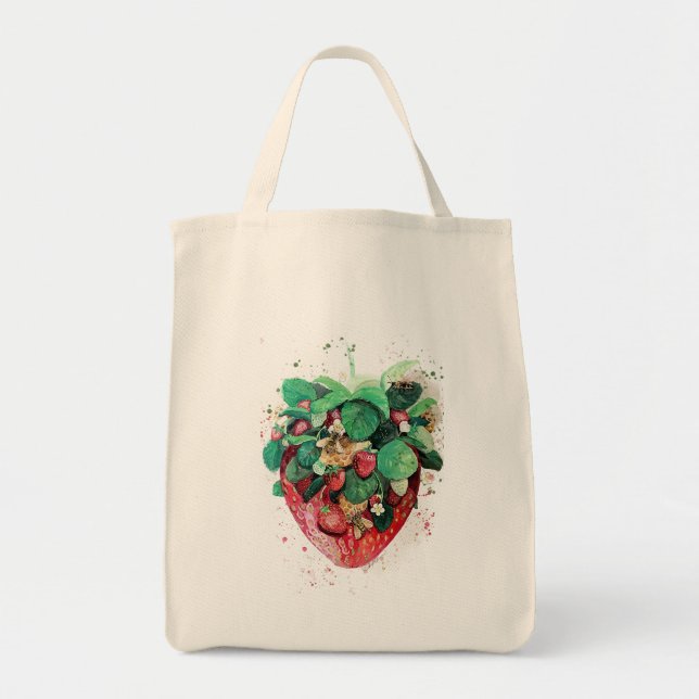 Tote Bag Épicerie aux fraises Fourre-tout (Devant)