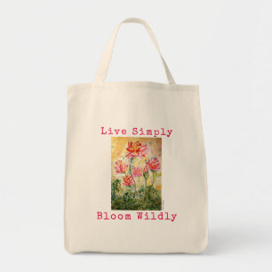 Tote Bag Épicerie florale Fourre-tout d'art de Lotus