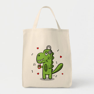 Tote Bag Épicerie Fourre-tout de dinosaure de Rockosaur