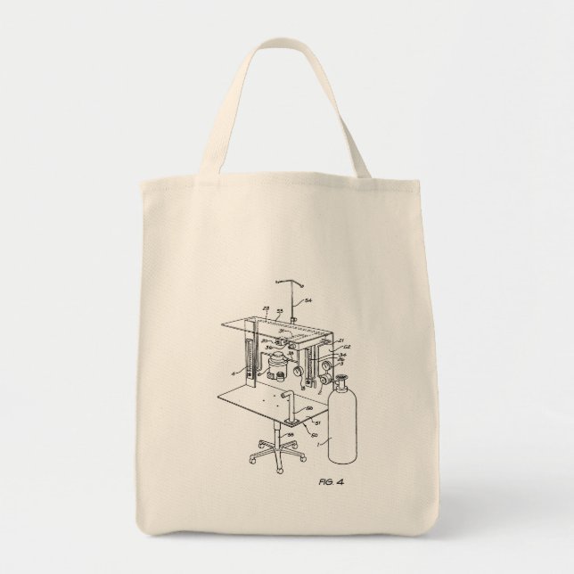 Tote Bag Épicerie Fourre-tout de machine d'anesthésie (Devant)