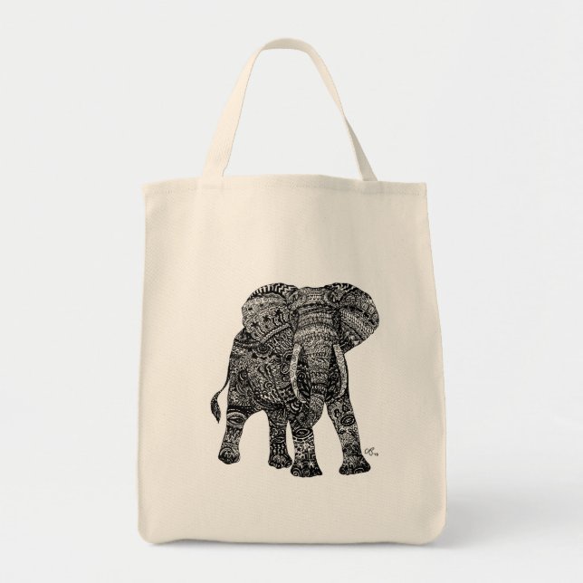 Tote Bag Épicerie Fourre-tout d'Elephantastic (Devant)