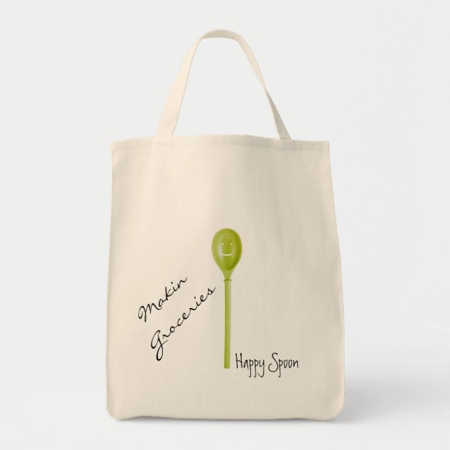 Tote Bag Épicerie heureuse Fourre-tout de cuillère (Devant)