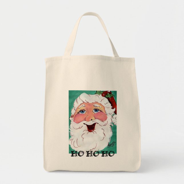 Tote Bag Épicerie heureuse Fourre-tout de Père Noël (Devant)